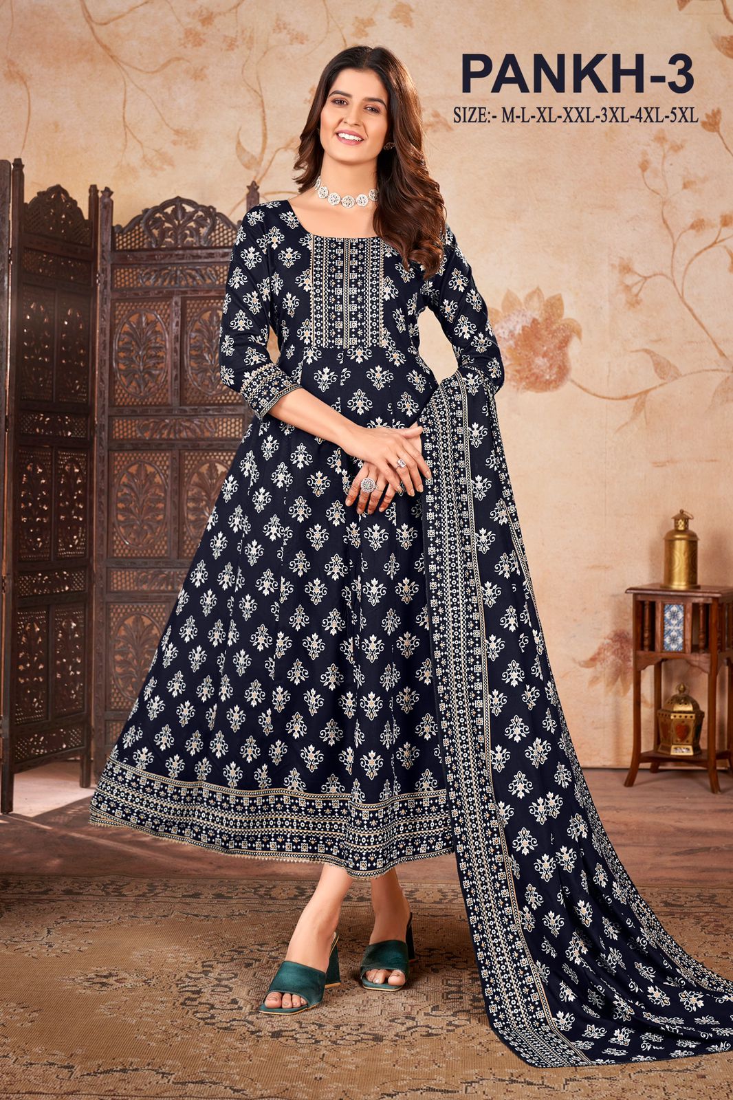 Pankh 3 By Sangeet Rayon Gold Printed Kurti With Dupatta Wholesale Shop In Surat